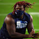 Nov 12, 2020; Nashville, Tennessee, USA; Tennessee Titans offensive tackle Isaiah Wilson (79) warms up before the game against the Indianapolis Colts at Nissan Stadium.
